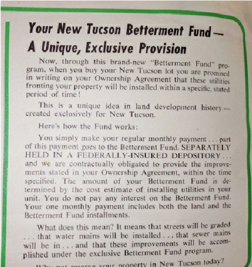 New Tucson is now called Sycamore Vista